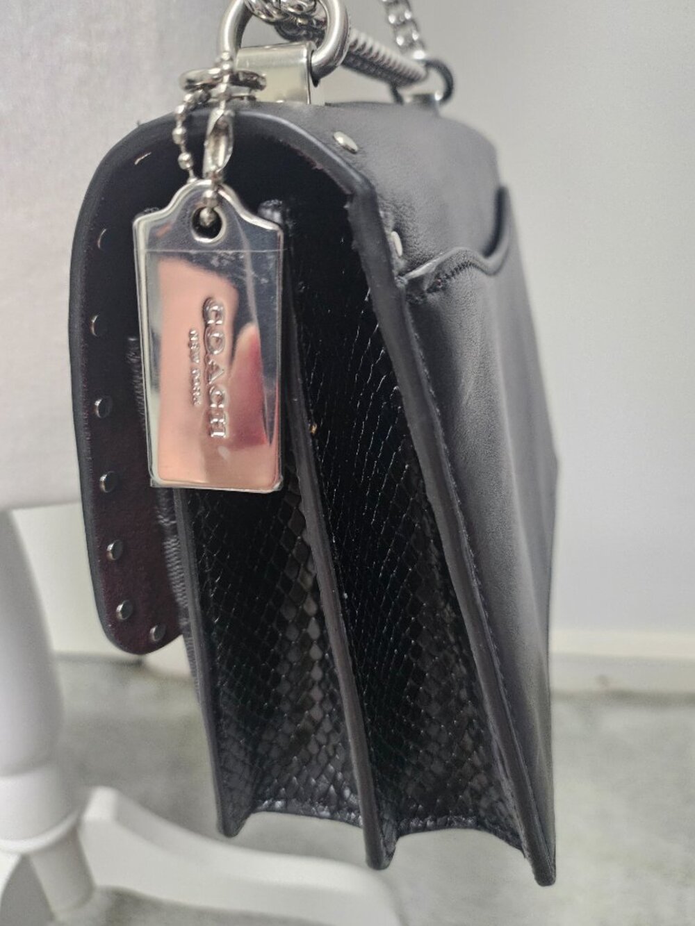 Coach Crossbody Bag - Signature Canvas and Black Leather - Picture 7 of 8